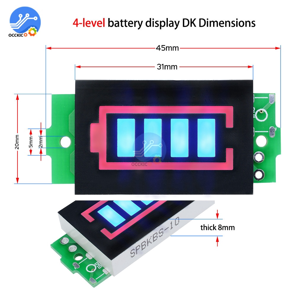 BMS 1S 2S 3S 4S 6S 7S 18650 Li-po Lithium Battery Capacity Indicator Module Meter Power Level Display Board Charge Accessory | WebRaoVat - webraovat.net.vn