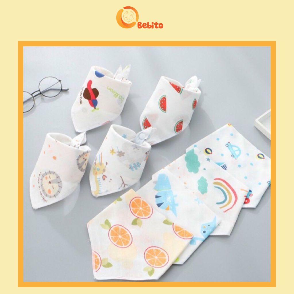 Khăn Quàng Cổ - Khăn Xô Tam Giác (Có 2 Cúc Chỉnh)