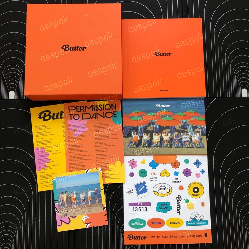 Ảnh BTS butter album rỗng hàng chính hãng.