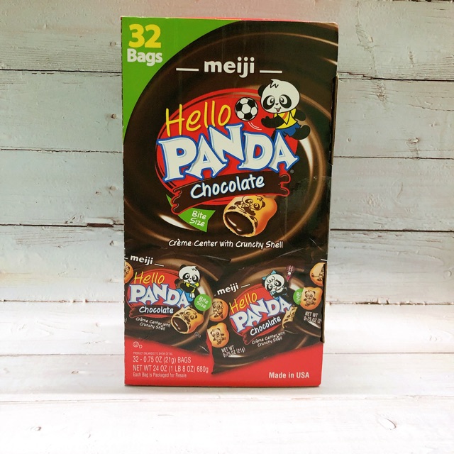 Bánh Gấu Nhân Kem Chocolate Meiji Hello Panda