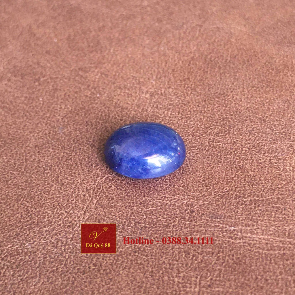 Viên Đá Saphia Xanh Tự Nhiên Yên Bái Thông Đèn 3.95ct Mặt Nhẫn Mặt Dây Nữ
