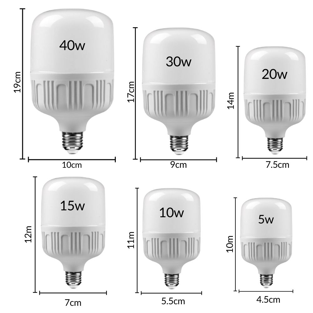 Bóng đèn Led Bulb siêu sáng chống vỡ đui xoáy chọn công suất 10/15/20/30/45W mã 37002