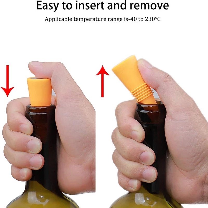 Nắp đậy chai rượu bằng silicone chống rò rỉ tiện dụng