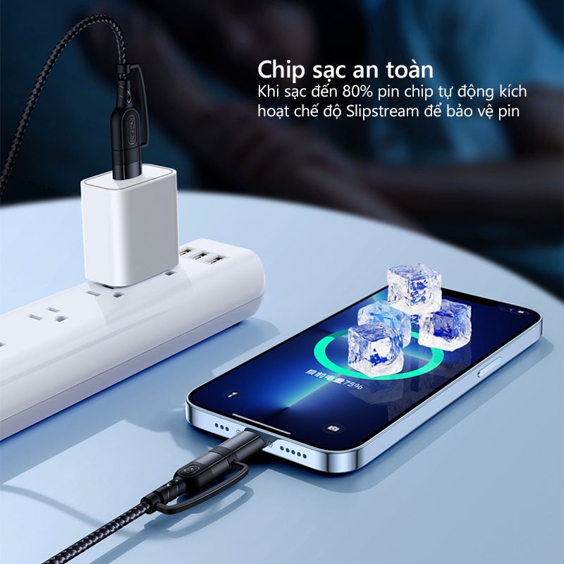 Cáp sạc đa năng XUNDD 4 trong 1