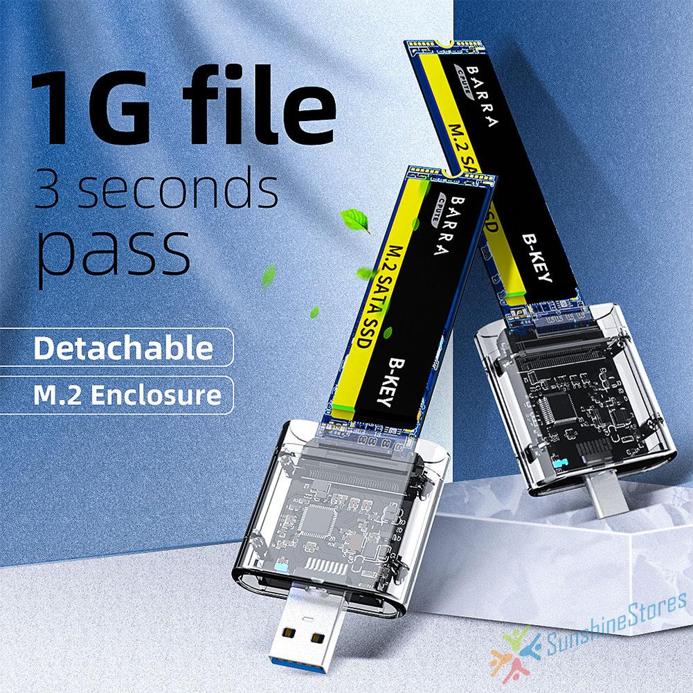 Hộp Đựng Ổ Đĩa Ssd Sata M2 Tốc Độ Cao Usb 3.0 5gbps Gen 1 Ssd