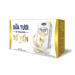 Sữa Tươi Tiệt Trùng Vinamilk Có Chứa Tổ Yến - Lốc 4 Hộp 180ml