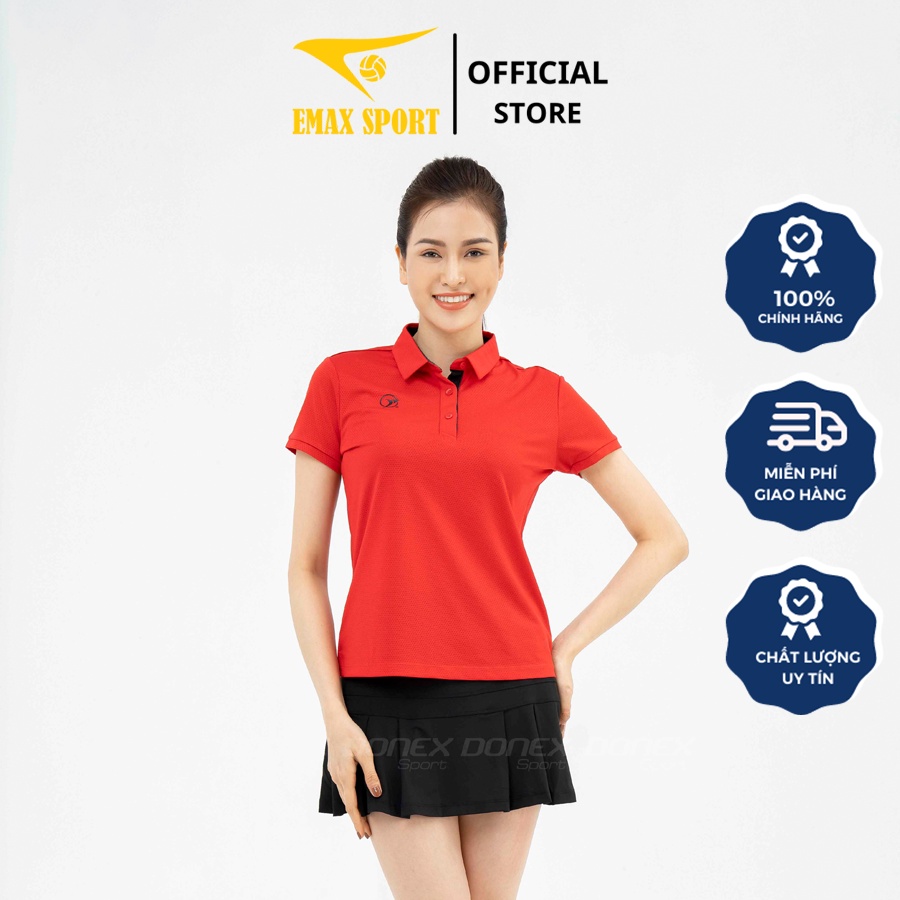 Áo Polo Thể Thao Nữ Donexpro Cổ Trụ, Màu Sắc Trẻ Trung, Vải Thun Mắt Mèo Thoáng Mát, Thấm Hút Tốt AC - 3686