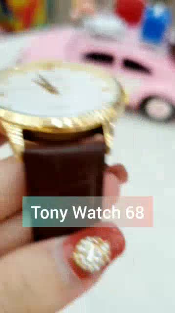 Đồng hồ nam Halei dây da nâu viền mạ vàng chống nước tuyệt đối chính hãng Tony Watch 68 | BigBuy360 - bigbuy360.vn