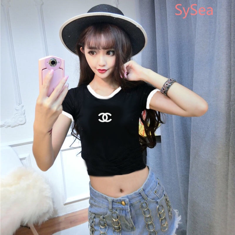 Áo Thun Croptop Tay Ngắn Kiểu Hàn Quốc Thời Trang Mùa Hè Cho Học Sinh