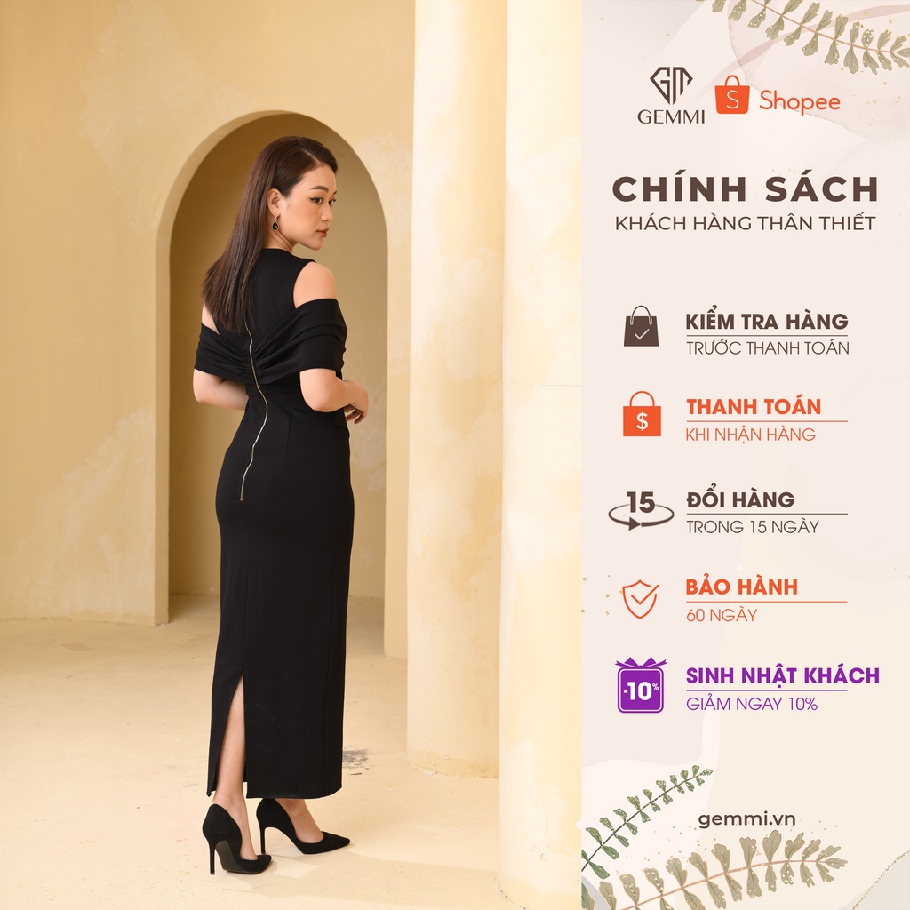 Váy đầm nữ dự tiệc thiết kế dáng ôm Gemmi fashion, DK8456