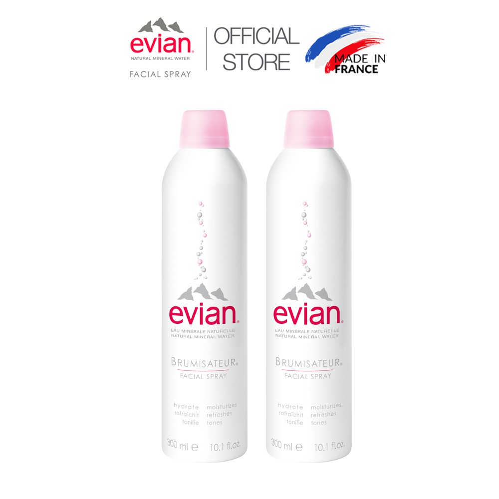 Combo 2 chai xịt khoáng cấp ẩm và làm dịu da evian® Facial Spray 300ml x 2 | BigBuy360 - bigbuy360.vn