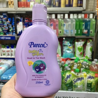 Sữa tắm gội toàn thân Pureen 250ml hương nho đen & mận.