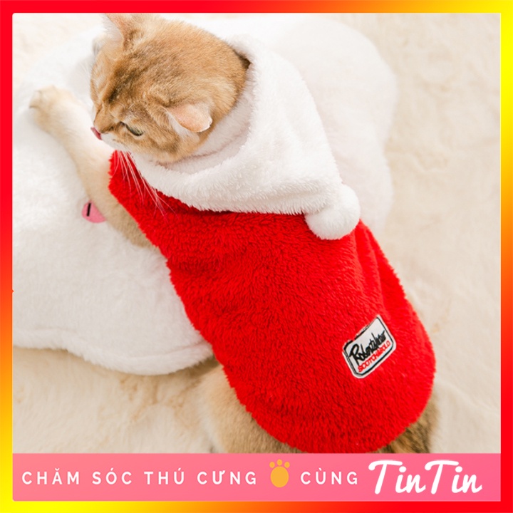 Áo Cho Chó Mèo Chất Lông Dáng Hoodie - Áo Cho Thú Cưng #Tintin Pet Store