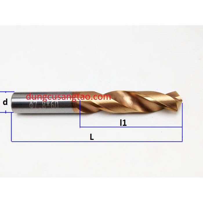 Mũi khoan thép (Loại dài 60mm)/ mũi khoan inox Tungsten Taiwan /  Mũi khoan kim loại cứng: sắt, thép, inox 2mm-5mm