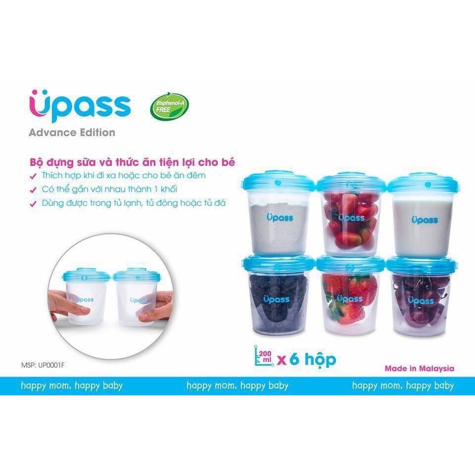 Bộ 3 hộp đựng trữ sữa và thức ăn UPASS 180ml UP0327N