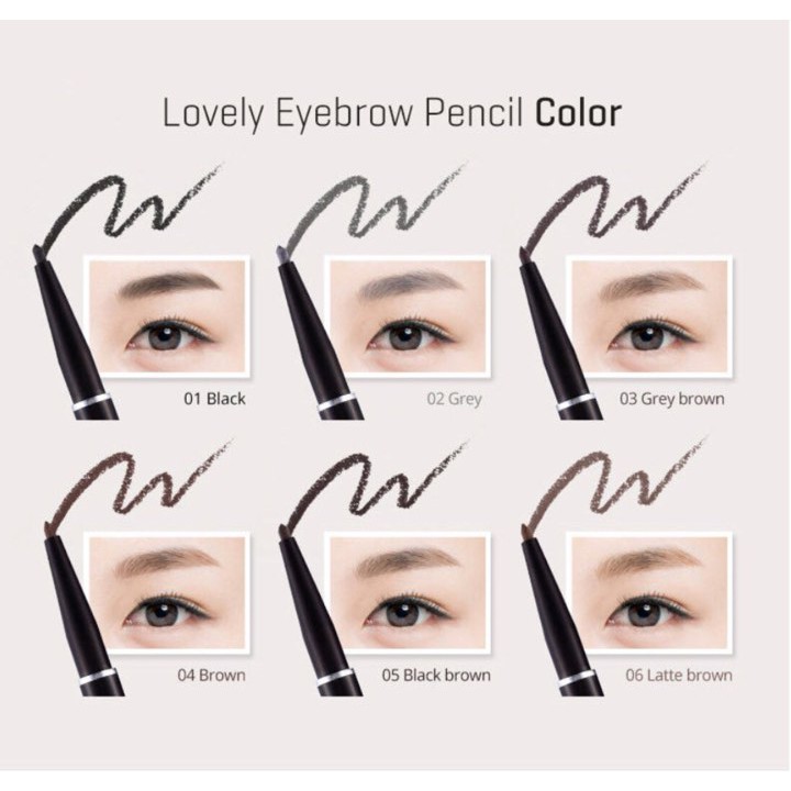 Chì kẻ lông mày 2 đầu Tony Moly Lovely Eyebrow Korea