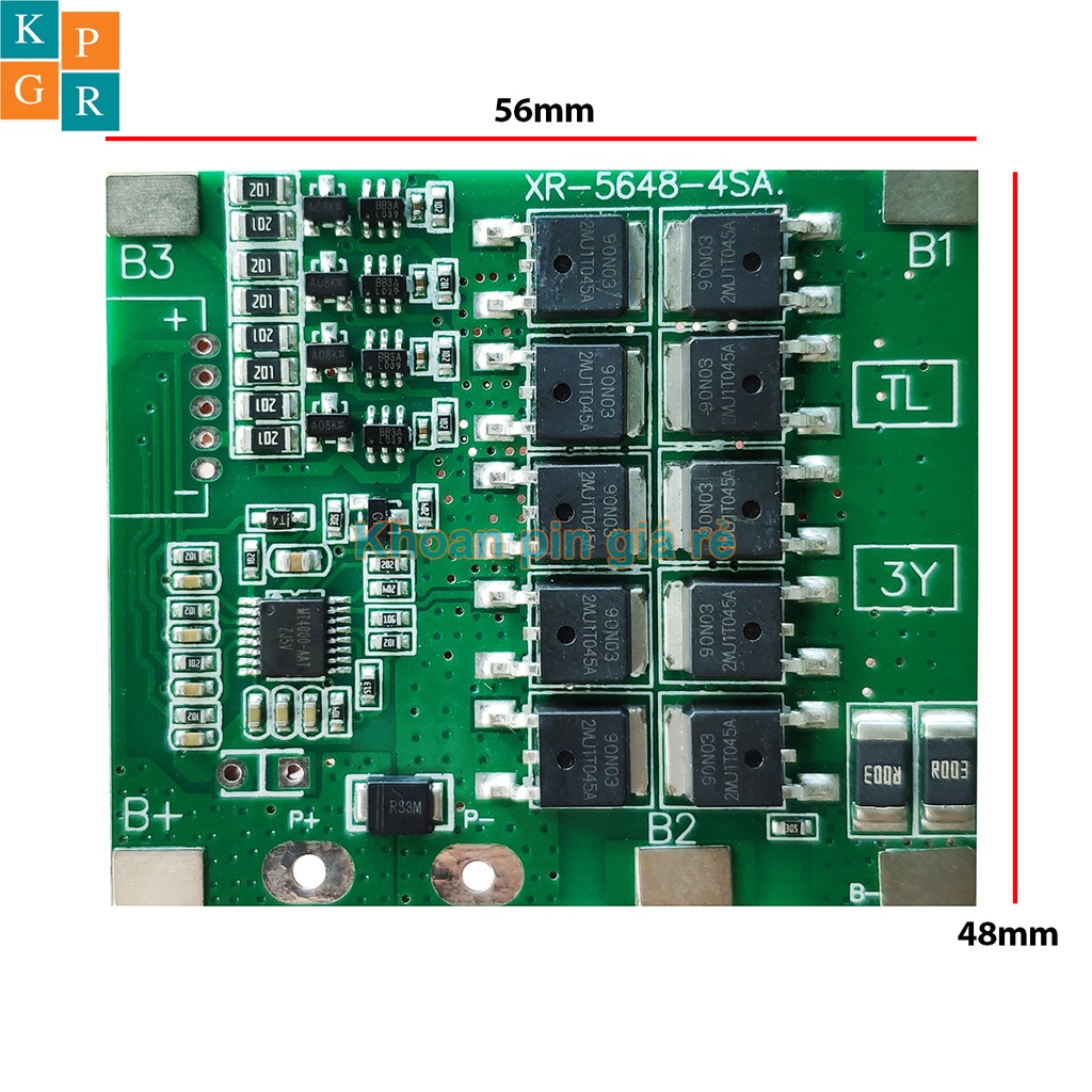KPGR Mạch 4S 14V 30A XR bảo vệ pin Li-ion 3.7V