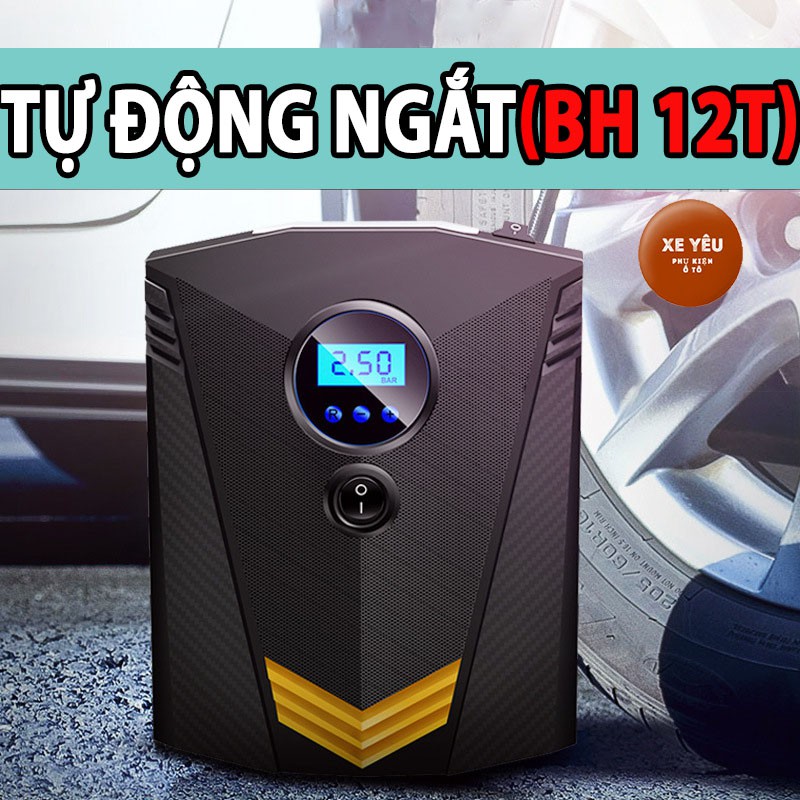 Bơm lốp ô tô mini 12v 💖𝐅𝐑𝐄𝐄 𝐒𝐇𝐈𝐏💖 Bơm lốp điện tử ô tô xe hơi tự động ngắt hàng, BH 12 tháng chính hãng