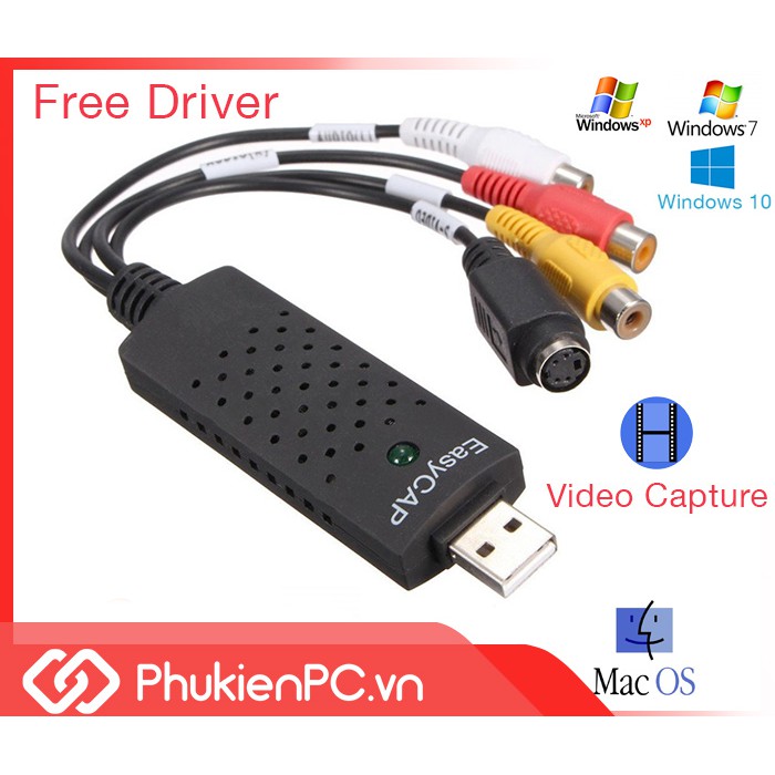 USB chụp ảnh RCA, S-Video máy siêu âm, nội soi Win 7,8,10 tự nhận driver