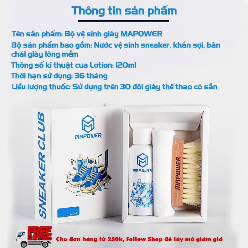 Bộ Vệ sinh giày Sneaker MAPOWER - JENDO Store