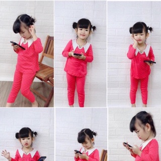Bộ babydoll dài tay cho bé gái