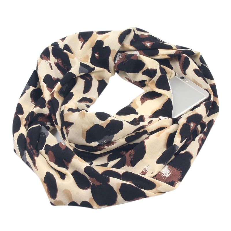 Khăn Choàng Cổ Hai Lớp Có Khóa Kéo Ẩn 180x50cm Dành Cho Nữ