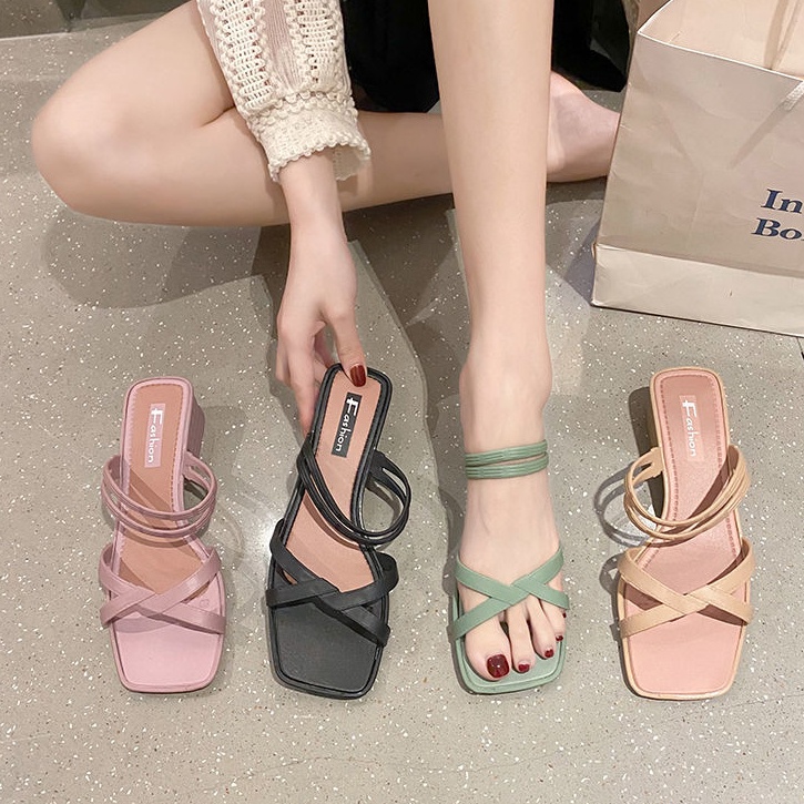 Giày Sandal Cao Gót Thời Trang Biển Cho Nữ