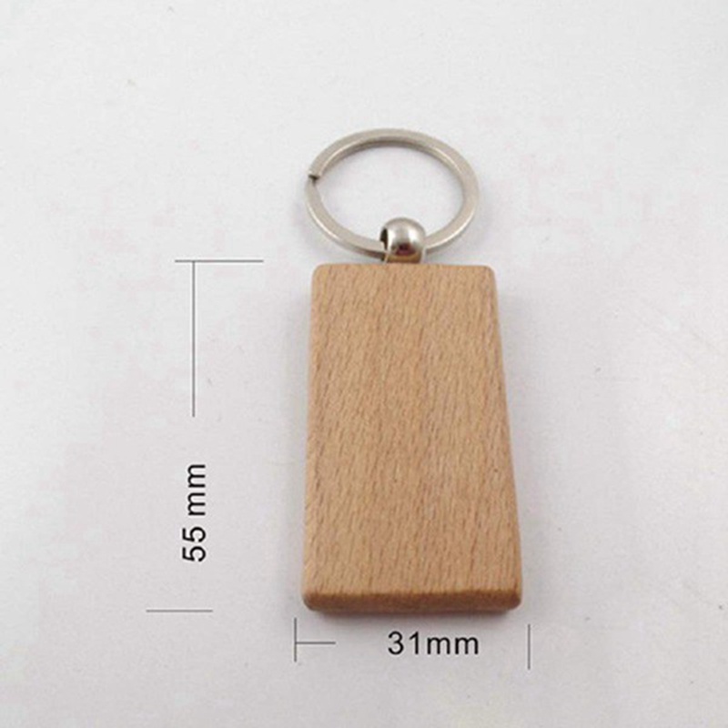 60 Móc Khóa Gỗ Trơn Diy