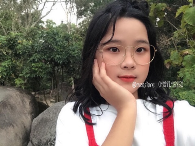 [Ảnh thật] Kính Gọng Bạc Nobita kính teen Ulzzang thời trang