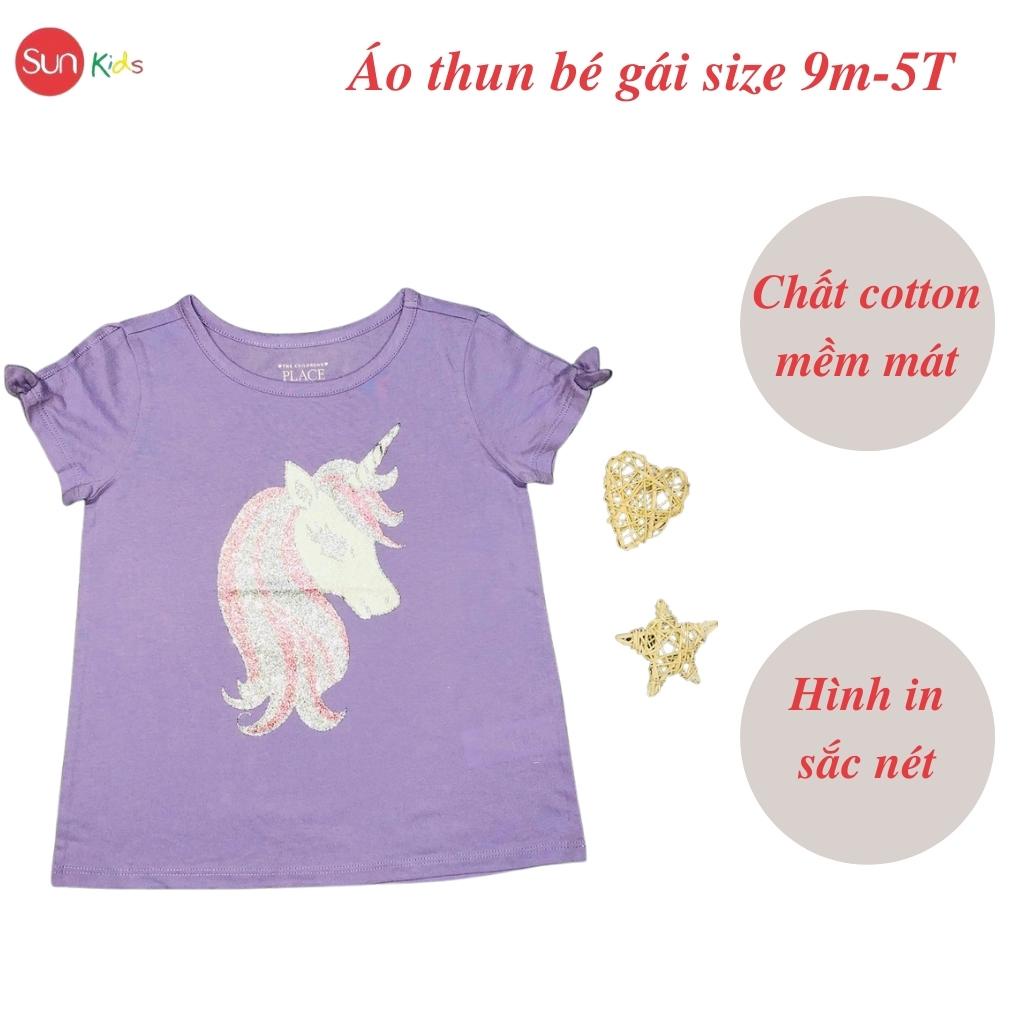 Áo thun bé gái xuất xin, áo phông bé gái chất cotton mềm mát, size 9m - 5 tuổi - SUNKIDS