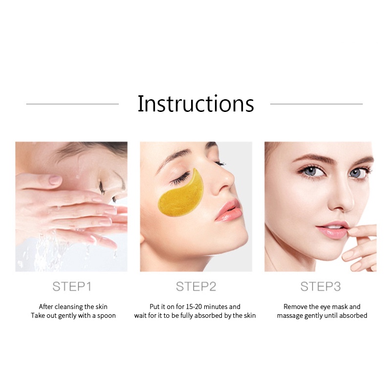 Set 60 mặt nạ mắt DIAKE collagen trứng cá muối chống nếp nhăn lão hóa