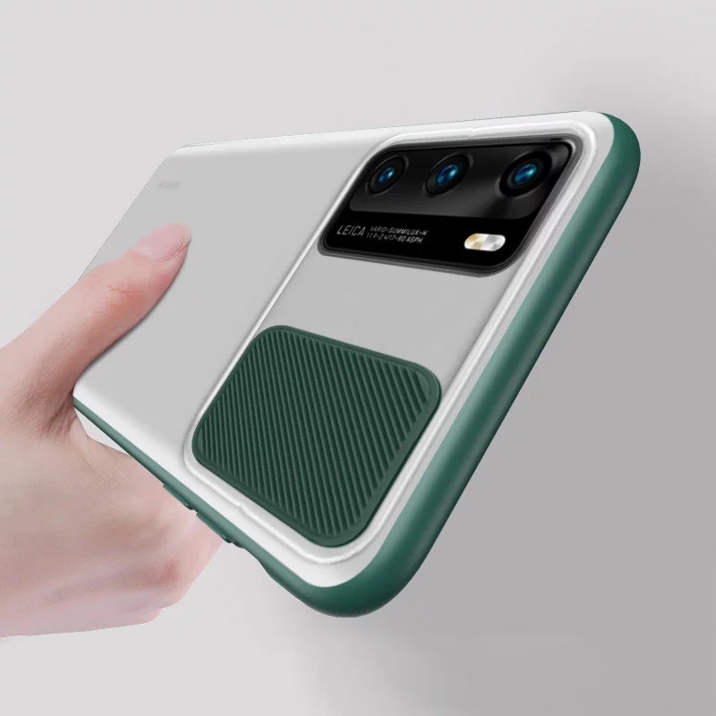 Ốp lưng chống sốc dành cho điện thoại P40/ P40 Pro có nắp trượt bảo vệ Camera