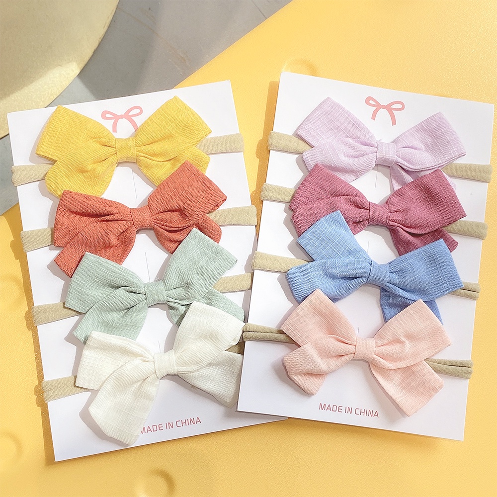 Set 4 dây buộc tóc KIDSBOWS hình nơ cho bé gái