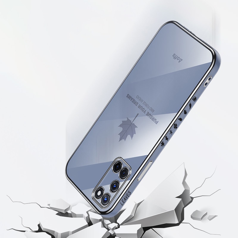 Ốp Điện Thoại Mềm Họa Tiết Lá Phong Có Dây Đeo Cho Samsung A32 A52 A72 A21s A20s A02s A10s A11 A12 A13