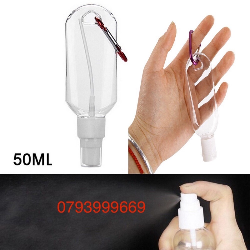 Chai xịt cồn mini có móc khoá