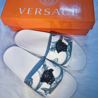 (SIÊU ĐỘC) Dép VERSACE hoa văn Logo Nổi. Full box.