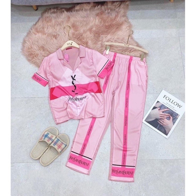BIGSIZE 45-68kgBộ pijama tiểu thư satin hàng cao cấp chuẩn mịn đẹp