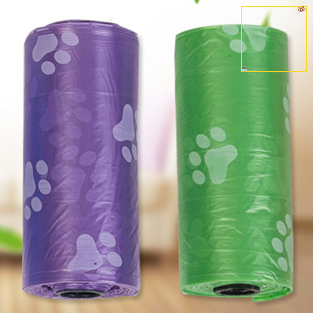 5 Cuộn Túi Rác In Hình Dấu Chân Chó Mèo