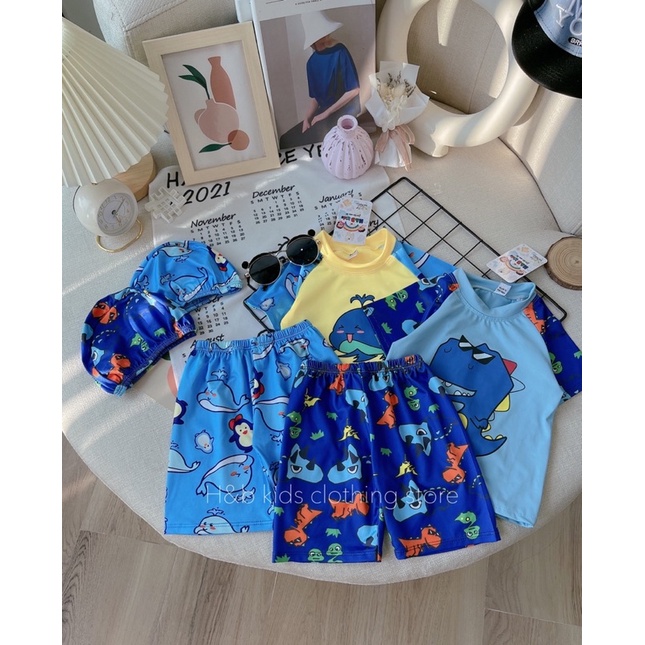 Bộ bơi khủng long hb kids cho bé trai