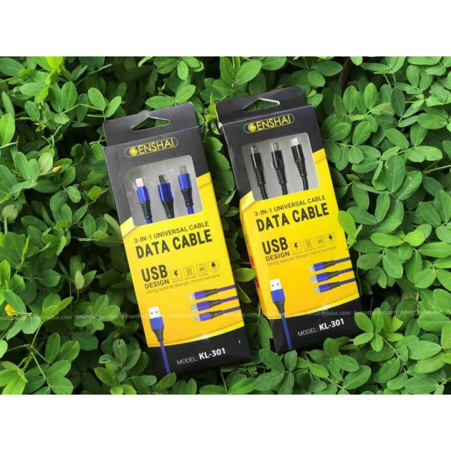 Cáp Sạc GENSHAI 3 Đầu Tiện Lợi, Cáp Sạc Điện Thoại 004