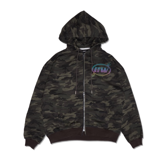 ÁO MÀU CAMO FLAME LOGO FULLZIP HOODIE | BigBuy360 - bigbuy360.vn