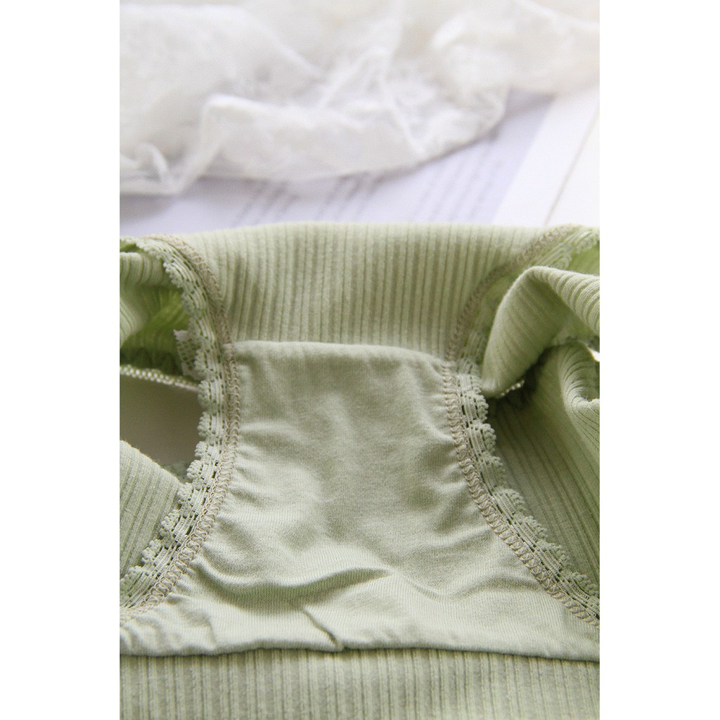 Quần lót nữ gân tăm trái bơ thoáng khí mềm mại lên dáng sexy SET Bơ Matcha 618