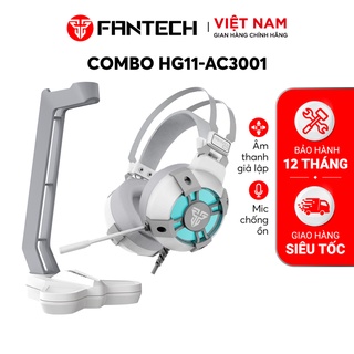 Combo FANTECH Surround Tai Nghe 7.1 HG11 + Giá Đỡ AC3001 - Hàng Phân Phối Chính Hãng