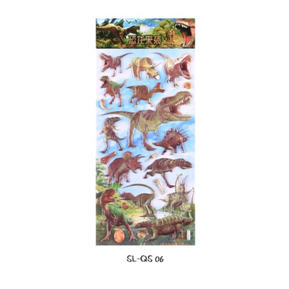 Sticker 3D chống thấm hình khủng long dán cho bé đồ chơi dán giải trí học thêm về khủng long
