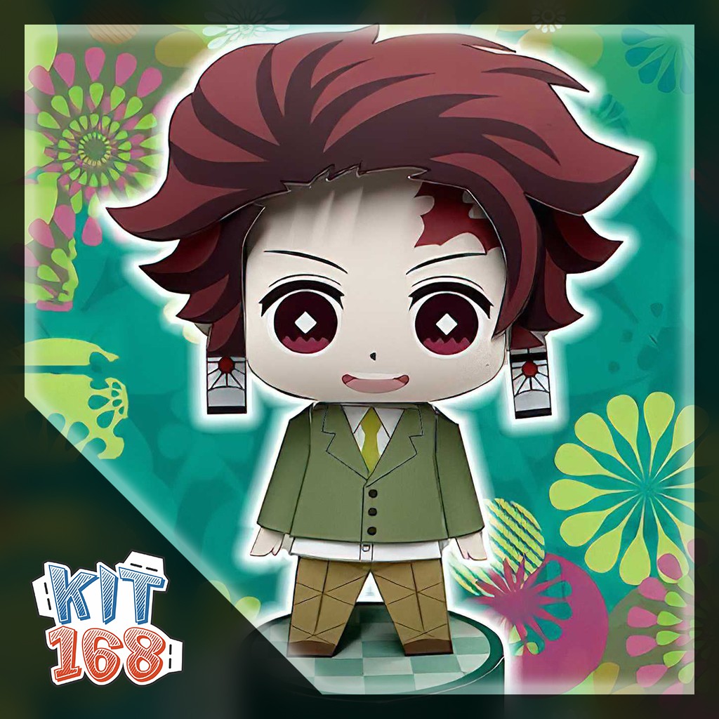 Mô hình giấy Anime Chibi Kamado Tanjiro ver 6 – Demon Slayer (Kimetsu No Yaiba)