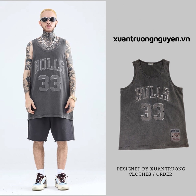 Áo bóng rổ áo ba lỗ nam nữ Bulls 23 phong cách unisex trẻ trung năng động [ Có ảnh thật ở sau ]