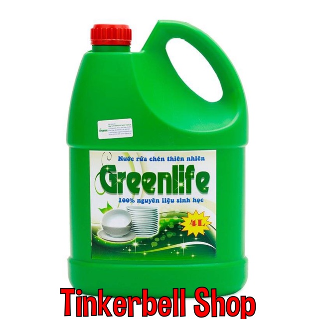 Nước rửa chén sinh học Ko mùi Greenlife 4lit