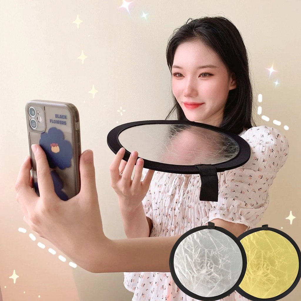 Tấm phản quang size mini 30cm màu BẠC/TRẮNG mini dùng để chụp ảnh trực tiếp , chụp selffie.