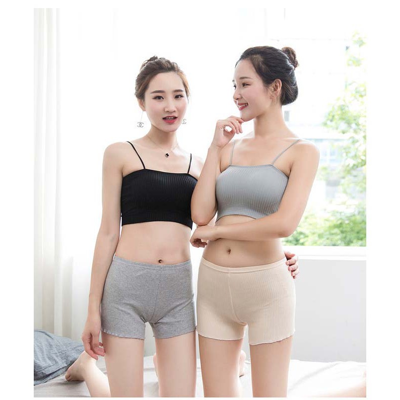 [MÃ FASHION FORYOU4A] Áo Bra Xọc Cotton 2 Dây Đệm Mút Mỏng 4 màu,Kiểu Dáng Trẻ Trung