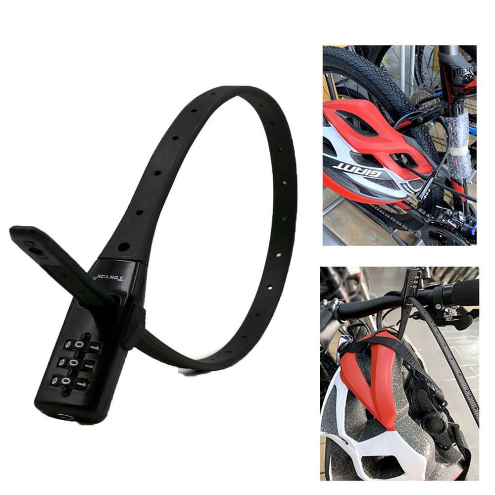 Khóa Xe Đạp / Mũ Bảo Hiểm Kết Hợp Dây Cáp Chống Trộm Bằng Hợp Kim